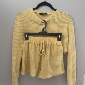 Yellow matching loungewear set